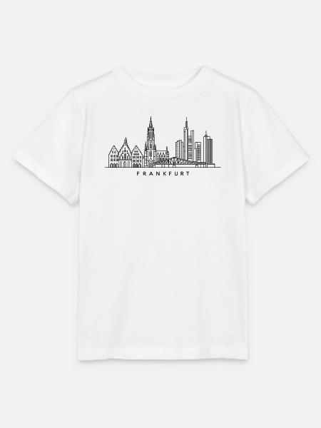 Frankfurt Skyline – Line Art - Stanley/Stella Kinder T-Shirt MINI CREATOR  - Weiß