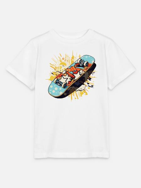 Skateboard Graffiti - Stanley/Stella Kinder T-Shirt MINI CREATOR - Weiß