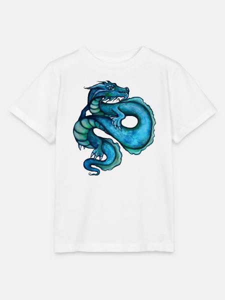 Azurblauer Ozeandrache - Stanley/Stella Kinder T-Shirt MINI CREATOR  - Weiß