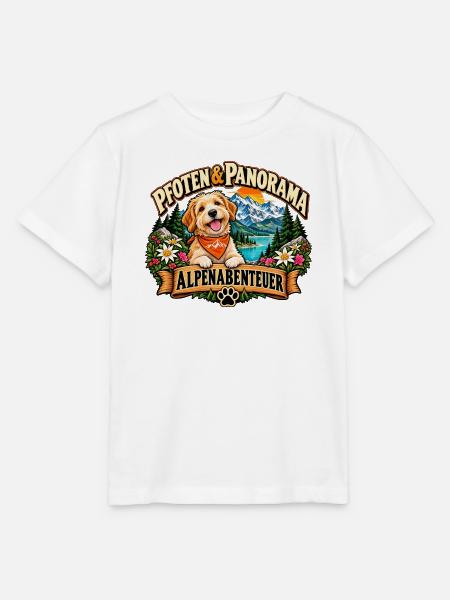 Pfoten & Panorama Alpenabenteuer - Stanley/Stella Kinder T-Shirt MINI CREATOR - Weiß