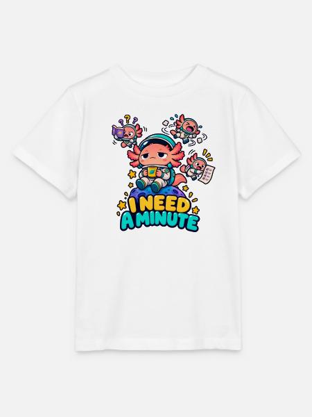 Ich brauche eine Minute - Stanley/Stella Kinder T-Shirt MINI CREATOR  - Weiß