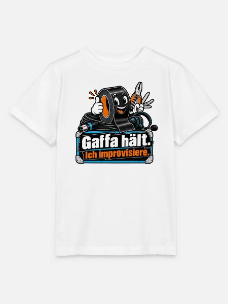 Gaffa hält. Ich improvisiere. - Stanley/Stella Kinder T-Shirt MINI CREATOR  - Weiß