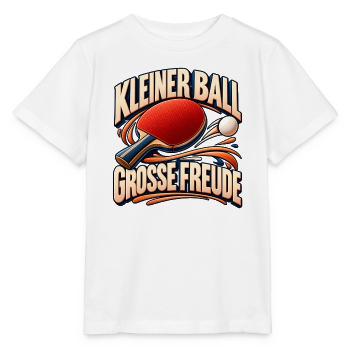 Tischtennis – Kleine Bälle, große Freude | Tennis - Stanley/Stella Kinder T-Shirt MINI CREATOR  - Weiß - Vorne - Maike (125cm)