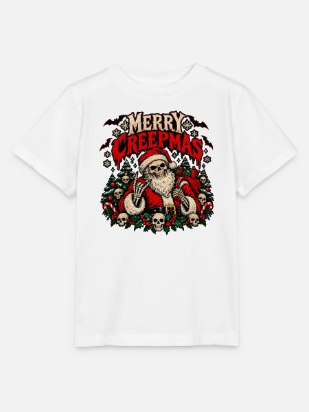 Grim Santa Skull Weihnachten - Stanley/Stella Kinder T-Shirt MINI CREATOR - Weiß