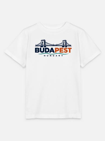 Budapest – Kettenbrücke an der Donau - Stanley/Stella Kinder T-Shirt MINI CREATOR - Weiß