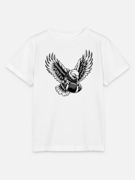 Adler mit American Football - Stanley/Stella Kinder T-Shirt MINI CREATOR - Weiß