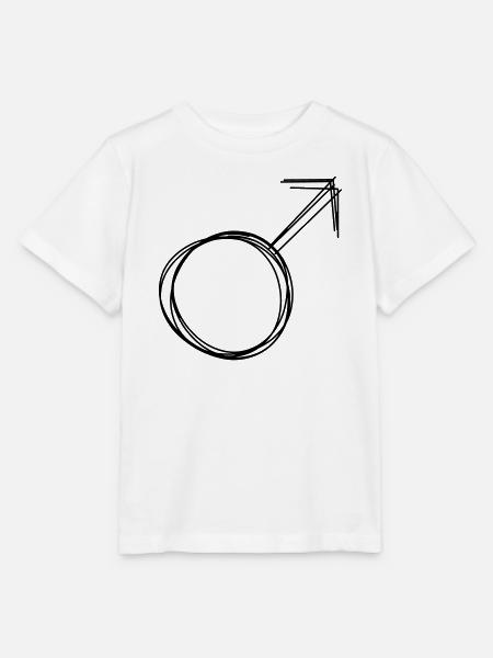 Männlich Zeichen handgezeichnet - Stanley/Stella Kinder T-Shirt MINI CREATOR - Weiß