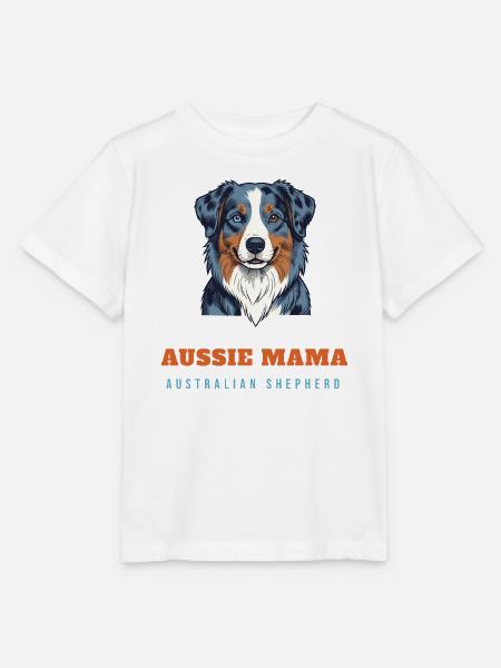 Aussie Mama – Australian Shepherd Hundemama - Stanley/Stella Kinder T-Shirt MINI CREATOR  - Weiß