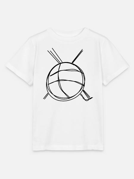 Wollknäuel handgezeichnet - Stanley/Stella Kinder T-Shirt MINI CREATOR - Weiß