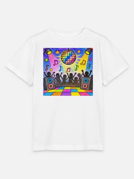 Bunte Disco-Party – Retro-Tanzfläche - Stanley/Stella Kinder T-Shirt MINI CREATOR - Weiß