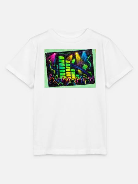 Bunte Disco-Vibes - Stanley/Stella Kinder T-Shirt MINI CREATOR - Weiß