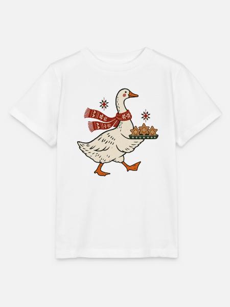 Weihnachtsgans Plätzchen Backen Weihnachtsbäckerei - Stanley/Stella Kinder T-Shirt MINI CREATOR - Weiß