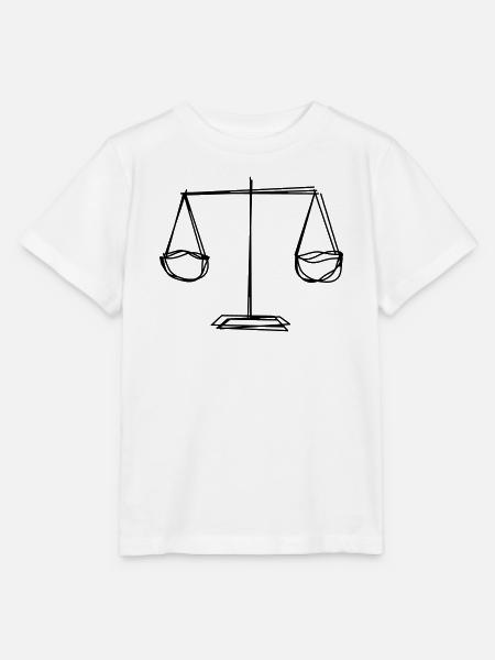 Waage handgezeichnet - Stanley/Stella Kinder T-Shirt MINI CREATOR - Weiß