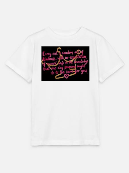 Freundlichkeitsschrift mit Herzband - Stanley/Stella Kinder T-Shirt MINI CREATOR - Weiß