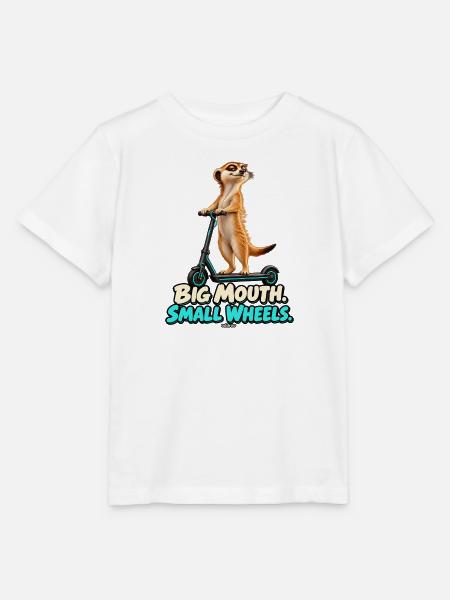Big Mouth, Small Wheels – Erdmännchen - Stanley/Stella Kinder T-Shirt MINI CREATOR  - Weiß