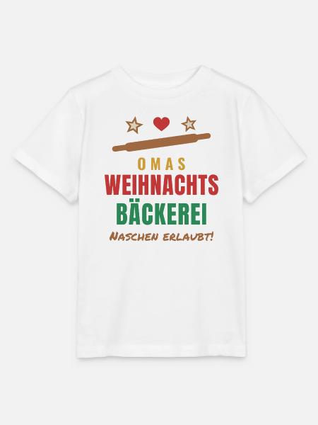 Omas Weihnachtsbäckerei – Naschen erlaubt - Stanley/Stella Kinder T-Shirt MINI CREATOR  - Weiß