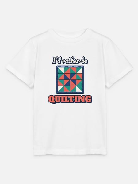 Ich würde lieber quilten - Stanley/Stella Kinder T-Shirt MINI CREATOR  - Weiß