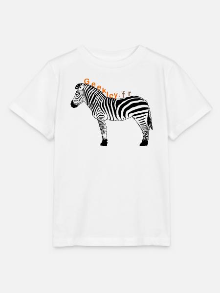 GEEKLEY – Das Zebra – Offizielles Emblem - Stanley/Stella Kinder T-Shirt MINI CREATOR - Weiß