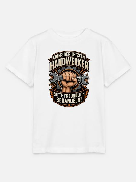 Letzter Handwerker Kraftlogo - Stanley/Stella Kinder T-Shirt MINI CREATOR - Weiß