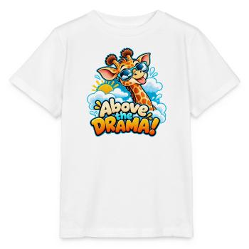 Über dem Drama! - Lustige Giraffe mit Attitüde - Stanley/Stella Kinder T-Shirt MINI CREATOR  - Weiß - Vorne - Maike (125cm)