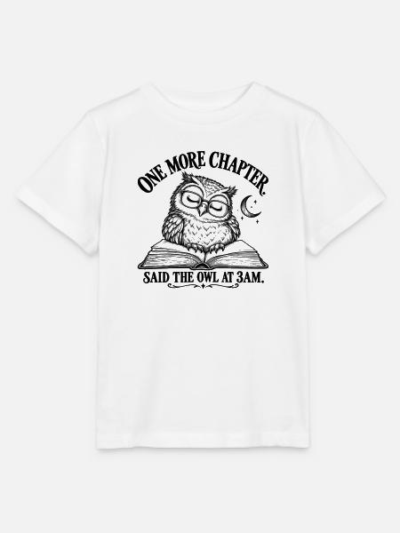 Noch ein Kapitel – Lustige Bücherwurm-Nachteule - Stanley/Stella Kinder T-Shirt MINI CREATOR - Weiß