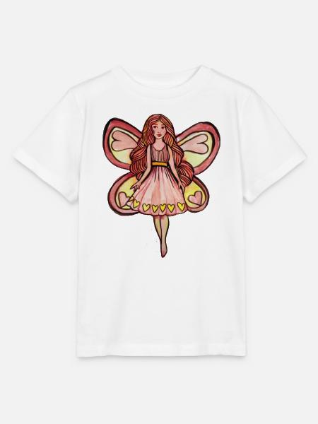 Feenherz-Flügel-Kleid - Stanley/Stella Kinder T-Shirt MINI CREATOR - Weiß