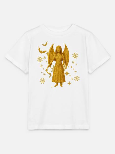 Vampir-Dämonin Edition Winter Fledermaus  - Stanley/Stella Kinder T-Shirt MINI CREATOR  - Weiß