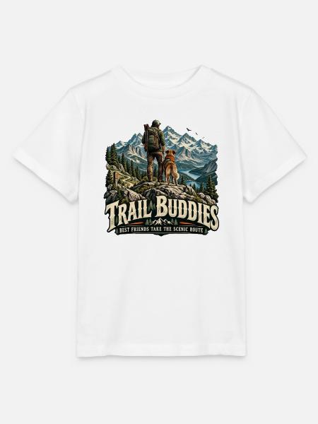 Trail Buddies – Wandern mit Hund - Stanley/Stella Kinder T-Shirt MINI CREATOR - Weiß