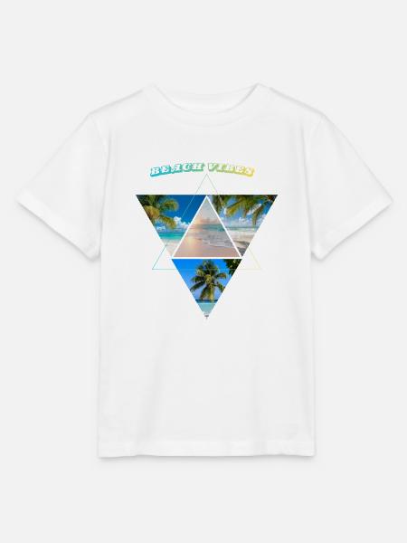 Beach vibes Palmen - Stanley/Stella Kinder T-Shirt MINI CREATOR - Weiß