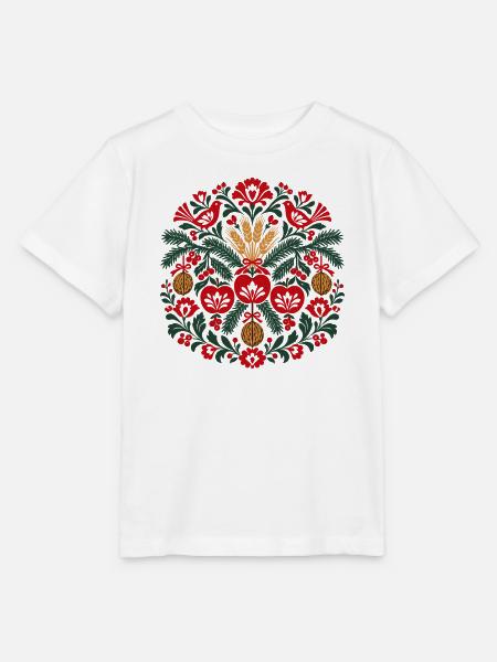 Polnische Volks-Weihnachtsäpfel und Vögel - Stanley/Stella Kinder T-Shirt MINI CREATOR - Weiß