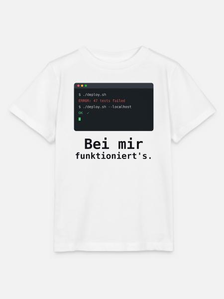 Bei mir funktioniert's - Programmierer Shirt - Stanley/Stella Kinder T-Shirt MINI CREATOR - Weiß