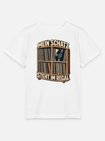 Vinyl Mein Schatz steht im Regal - Stanley/Stella Kinder T-Shirt MINI CREATOR - Weiß