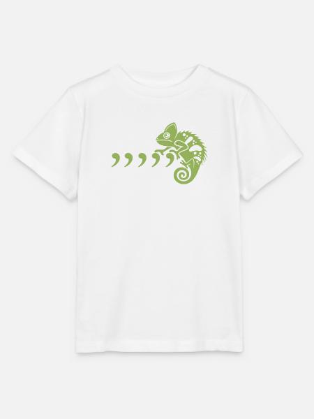 Chameleon Komma-Schwung - Stanley/Stella Kinder T-Shirt MINI CREATOR - Weiß