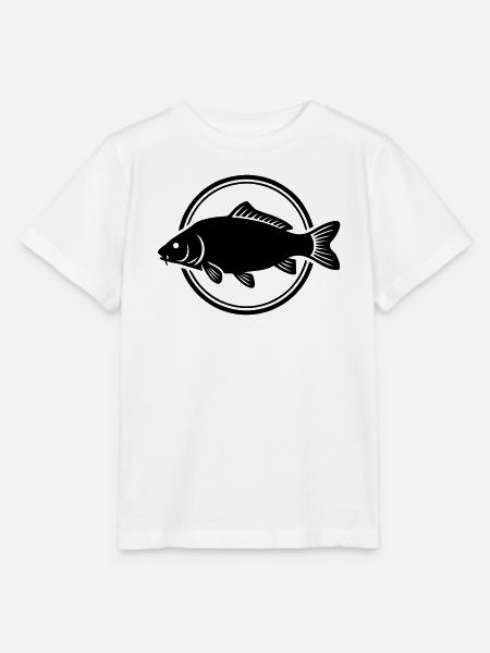 Karpfen Fisch Kreis Logo - Stanley/Stella Kinder T-Shirt MINI CREATOR - Weiß