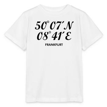 Frankfurter Koordinaten Frankfurt - Stanley/Stella Kinder T-Shirt MINI CREATOR  - Weiß - Vorne - Maike (125cm)