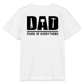 Dad - Fixer Of Everything Dad Gift - T-shirt bio MINI CREATOR Stanley/Stella Enfant - blanc - Devant - Maike (125cm)