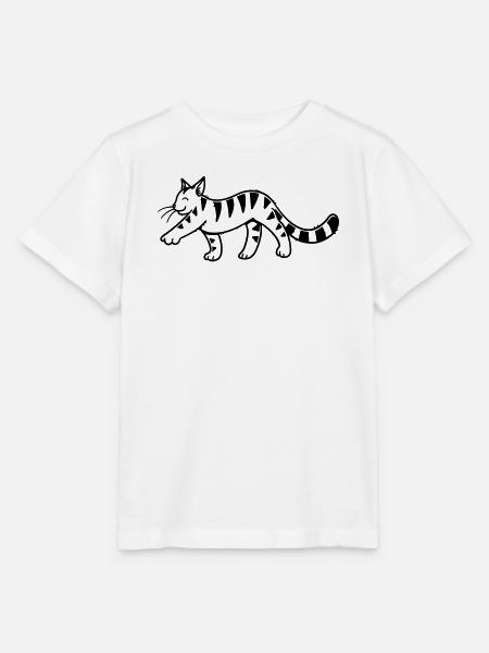 Cartoon Kitten - Stanley/Stella Kinder T-Shirt MINI CREATOR  - Weiß