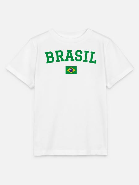 Brasilien Flagge Design Grün - Stanley/Stella Kinder T-Shirt MINI CREATOR - Weiß