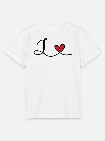 Buchstabe L Initiale - Stanley/Stella Kinder T-Shirt MINI CREATOR  - Weiß