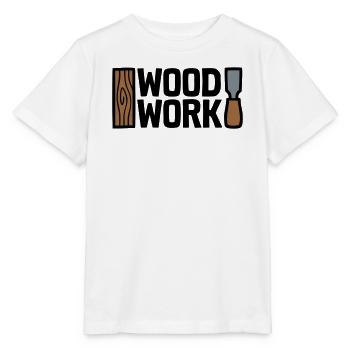 Wood Work Lettering Logo - Stanley/Stella MINI CREATOR Kids’ T-Shirt - white - Front - Maike (125cm)