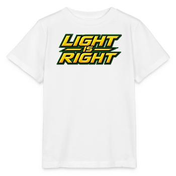 Light is right - Stanley/Stella MINI CREATOR Kids’ T-Shirt - white - Front - Maike (125cm)