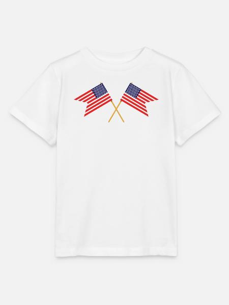 Flagge der Vereinigten Staaten - Stanley/Stella Kinder T-Shirt MINI CREATOR - Weiß