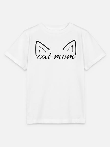 Minimalistische Katzenohrlinien-Kunst - Stanley/Stella Kinder T-Shirt MINI CREATOR  - Weiß