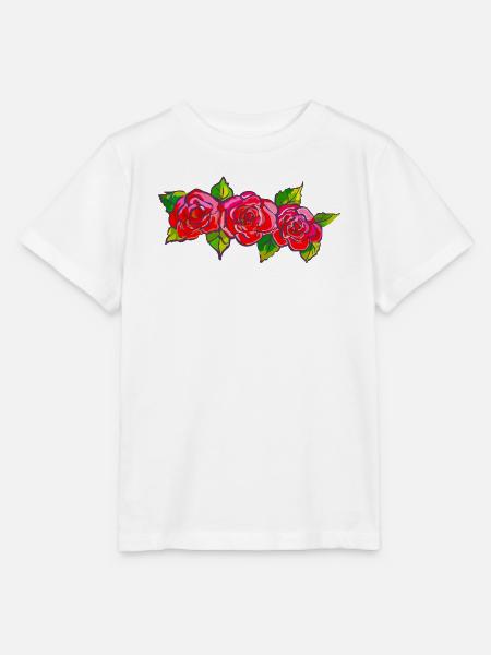 Knallige Rosenfront im Cartoonstil - Stanley/Stella Kinder T-Shirt MINI CREATOR  - Weiß