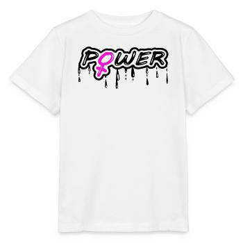 Women's Power Girls' Power Power with Female Symbol - Stanley/Stella MINI CREATOR Kids’ T-Shirt - white - Front - Maike (125cm)