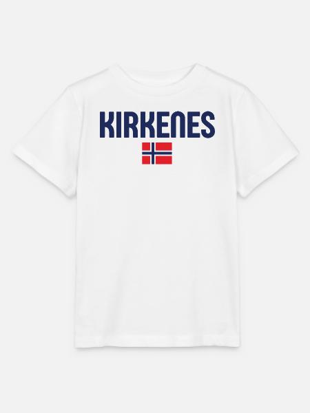 KIRKENES Norwegen Flagge - Stanley/Stella Kinder T-Shirt MINI CREATOR - Weiß