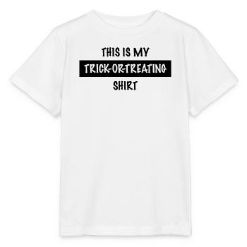 C’est ma chemise Trick or Treat - T-shirt bio MINI CREATOR Stanley/Stella Enfant - blanc - Devant - Maike (125cm)
