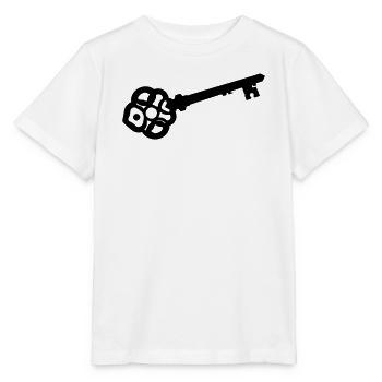 Verzierte Skelettschlüssel-Silhouette - Stanley/Stella Kinder T-Shirt MINI CREATOR  - Weiß - Vorne - Maike (125cm)