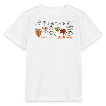 Hello Autumn Autumnal leaves - Stanley/Stella MINI CREATOR Kids’ T-Shirt - white - Front - Maike (125cm)