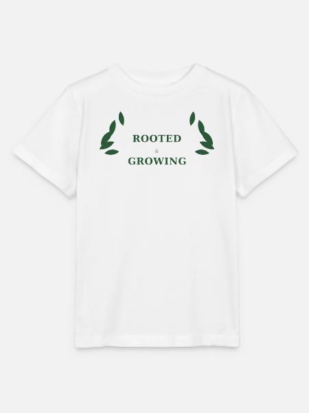 Rooted & Growing Design mit Blättern - Stanley/Stella Kinder T-Shirt MINI CREATOR  - Weiß